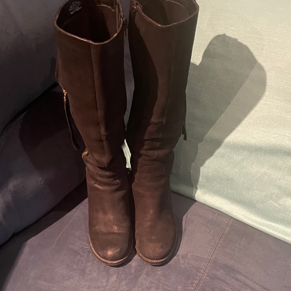 Steve Madden Shoes - Steve Madden Tall Black Leather Boots - Classic Riding Style
